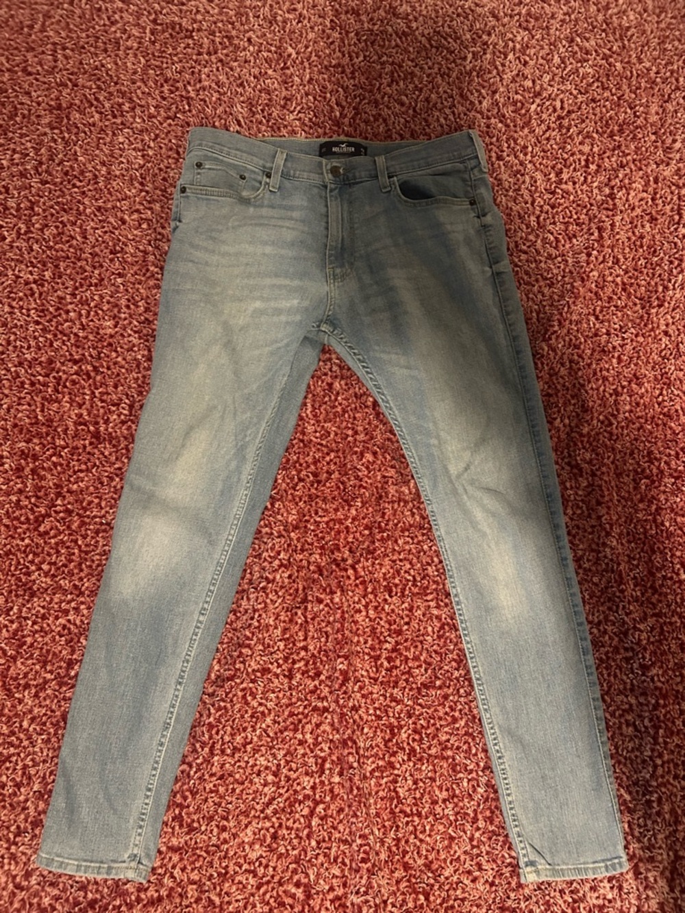 Hollister Men's Light Blue Very Skinny Jeans
